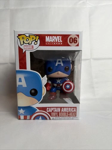 Funko Pop!🔥Vinyl 🔥Marvel Universe🔥Captain America🔥 #06🔥Vaulted.