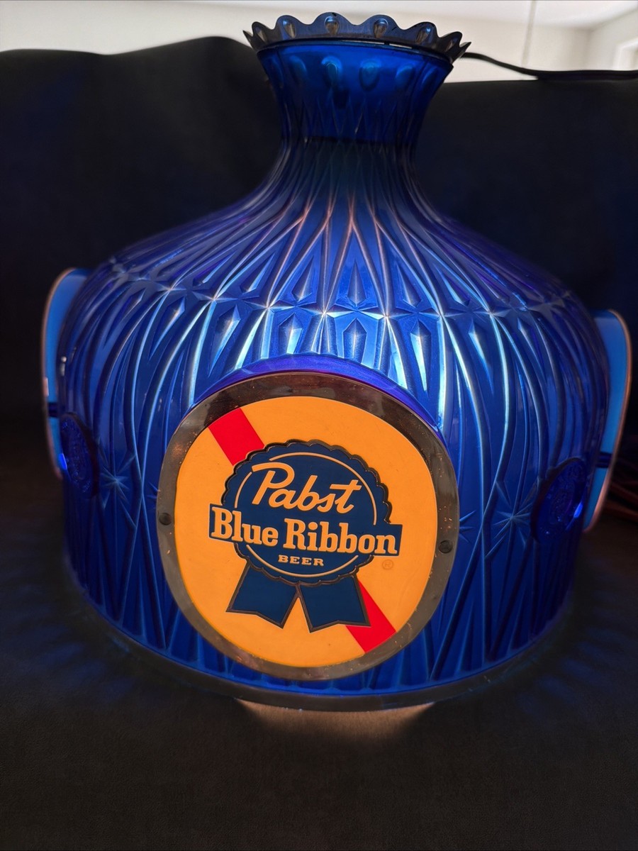 Vintage PABST BLUE RIBBON Hanging Lamp Light Sign Working | eBay