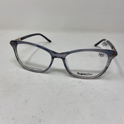 SUPERFLEX EYEWEAR SF 652 S301 55-17-140 BLUE FLEX HINGE EYEGLASSES 7537