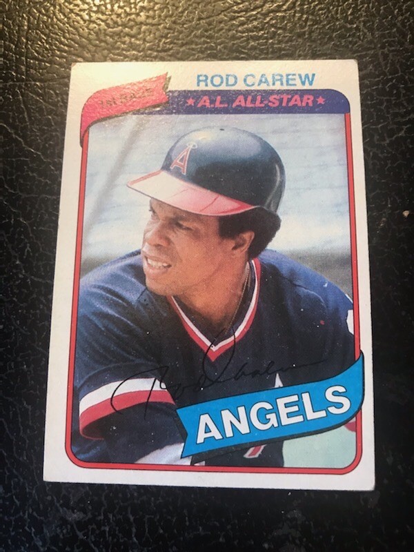 1980 Topps #700 Rod Carew HOF & bonus card 1981 Dave Skaggs. ANGELS 