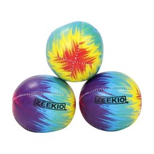 Zeekio Tie Dye Festival Juggling Balls - Set of 3 3-Pack, Rainbow Burst