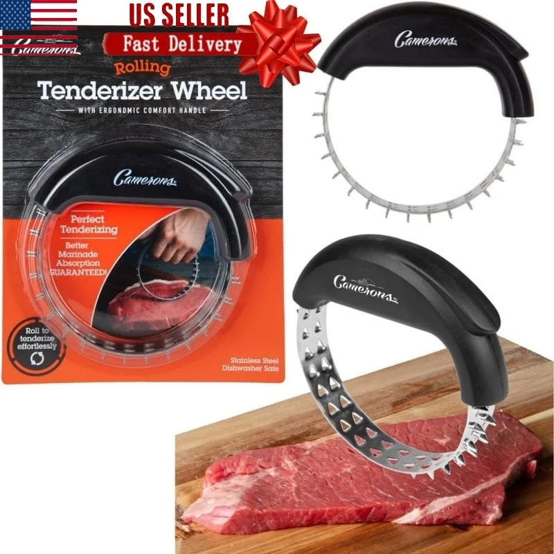 Rolling Meat Tenderizer Tool Dishwasher Safe Ergonomic Handle Perfect BBQ New