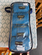 Cottage Craft Blue Fleece Horse Bandages Set in Zip Carry Case