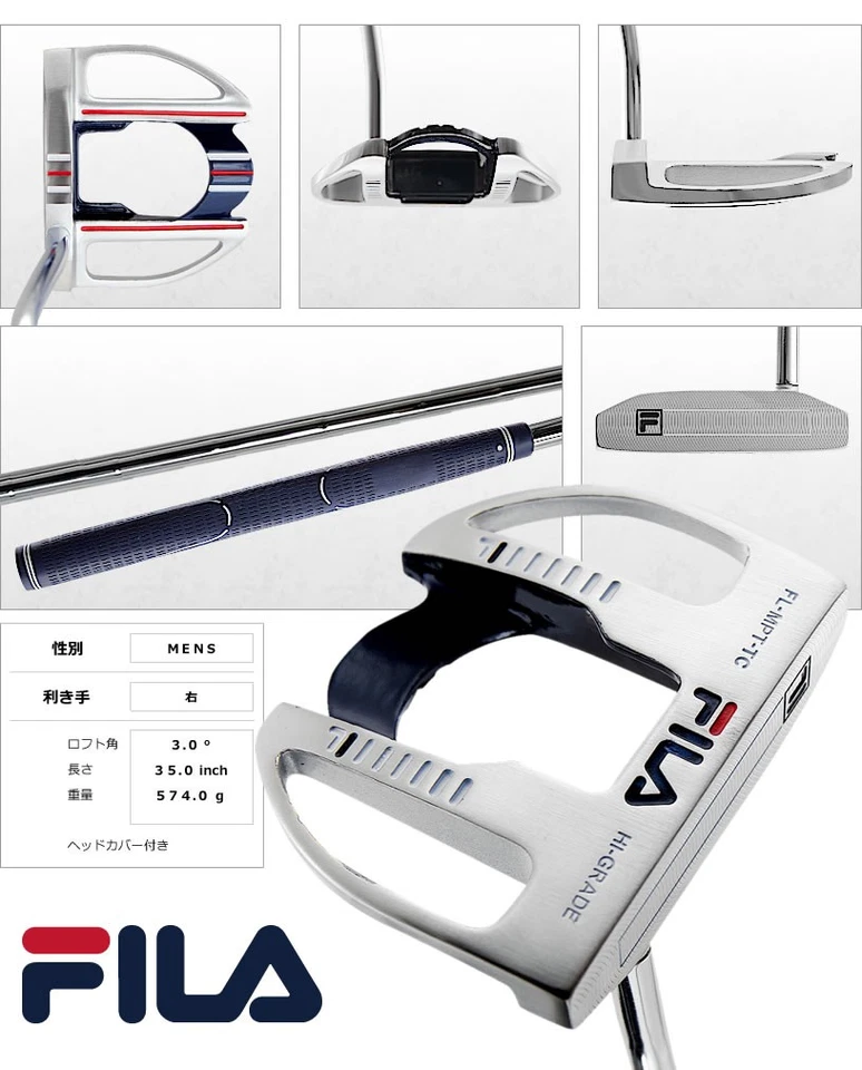 FILA putter FILA GOLF Men's Large Mallet Putter FL-MPTM-TC Unisex - Image 3 of 4