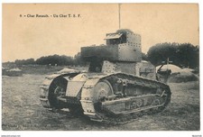 WWI France tank panzer char FT-17 Renault TSF radio -  photo postcard