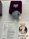 1988 S Silver American Eagle Proof Bullion Coin COA  and Mint Packaging