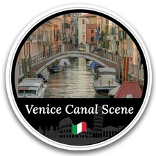 Magnet Me Up Venice Canal Scene 5" Durable Magnetic Decal, Travel Gift, US-Made