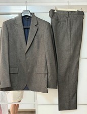 MARC BY MARC JACOBS Men’s 2-Piece Grey Herringbone Suit 32W 34L Flat Front