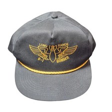 VTG Made In USA Long Range B-1 Bomber Embroidered Tuck Strap Buckle Hat Cap
