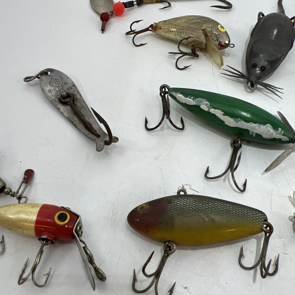 Leurres De Pêche Vintage : Toupie Fred Arbogast, Tony Accetta – Lot Original Pour Pêche Aux Carnassiers
