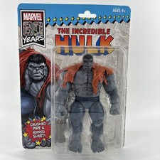 2019 Marvel Legends 80th The Incredible Hulk Gamestop Grey Boxed 6  Scale Figure