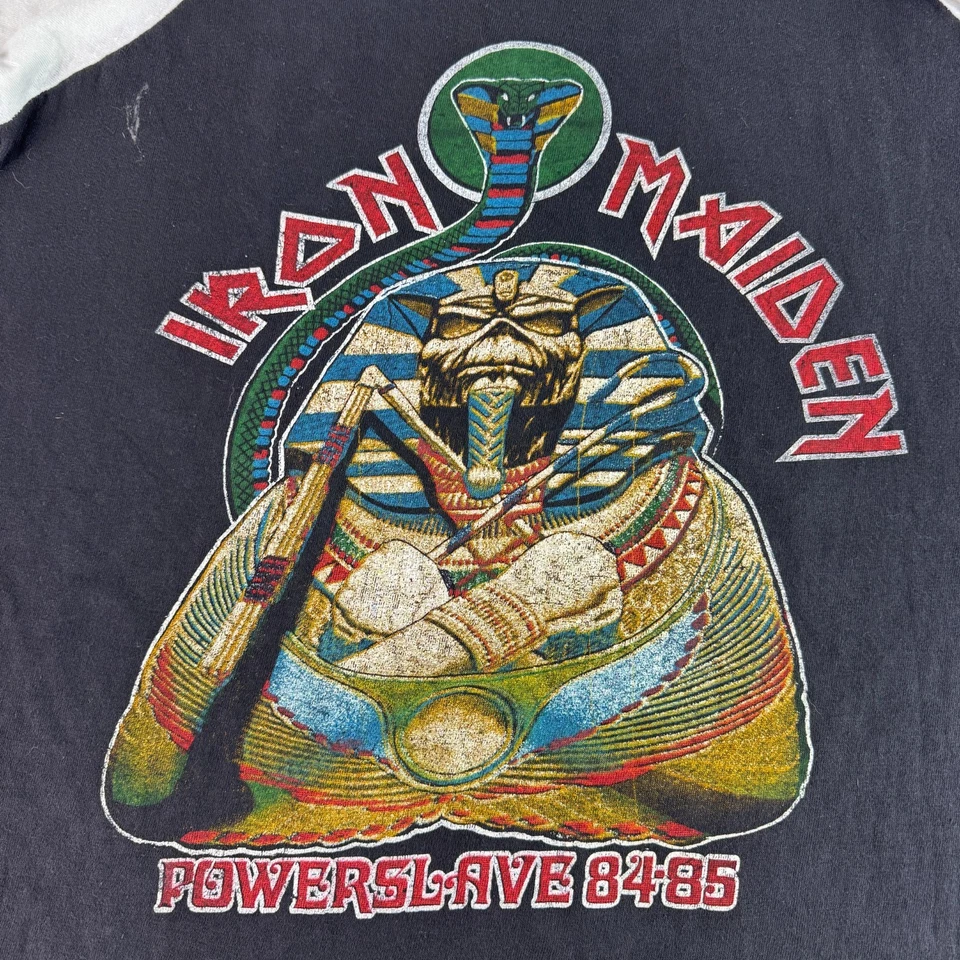 Camisa Raglán Iron Maiden De Colección Años 80 Hermana Retorcida Golpeada RARA Bootleg Grande Foto 3 de 4