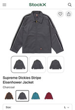 Supreme x Dickies Stripe Eisenhower Jacket Gr...