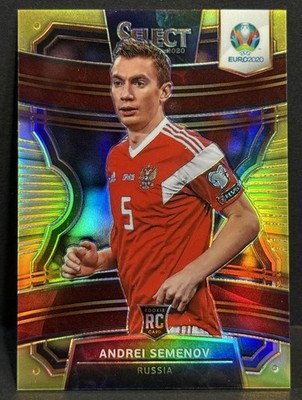 2020 Panini Select UEFA EURO Soccer Russia RC Andrei Semenov Gold Prizm /10