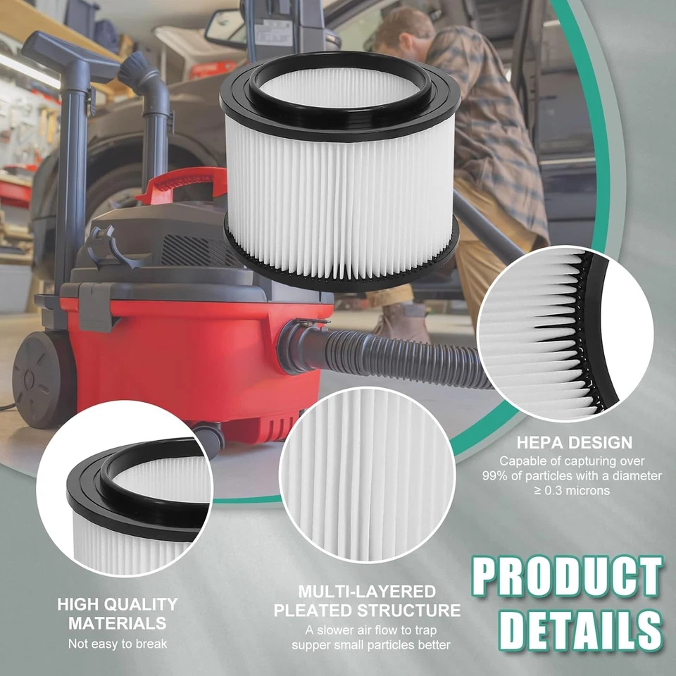 Filtro de repuesto 9-17810 para aspiradoras Craftsman Shop 3 4 galones húmedas/secas Foto 3 de 4