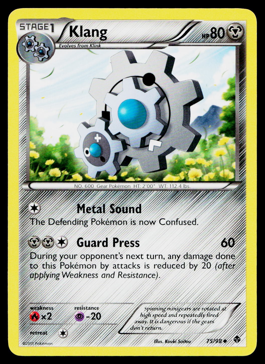 Klang 75/98 Uncommon Emerging Powers Pokemon