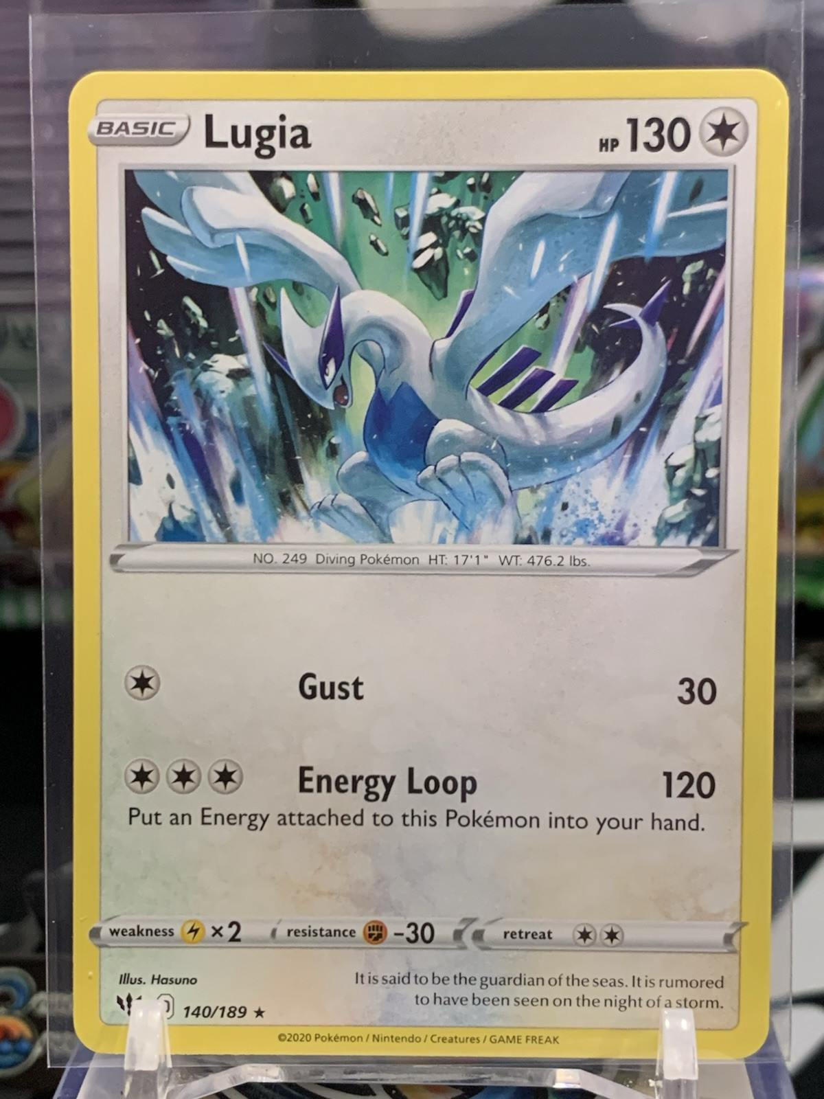 Pokemon - Lugia - 140/189 - Rare- Darkness Ablaze -NM/M JW 10P