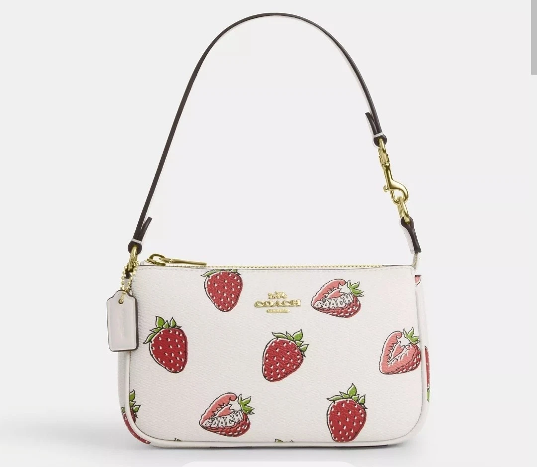 Borsa a tracolla Coach Nolita 19 in pelle con fragola nuova con etichetta