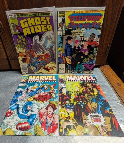 Marvel Comics Lot Of 4 Vintage Comic Books Ghost Rider Quarterly Report Rockers