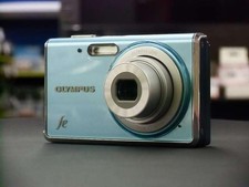 OLYMPUS FE-4020 Sky Blue Compact Digital Camera 14.0 MP Tested from Japan