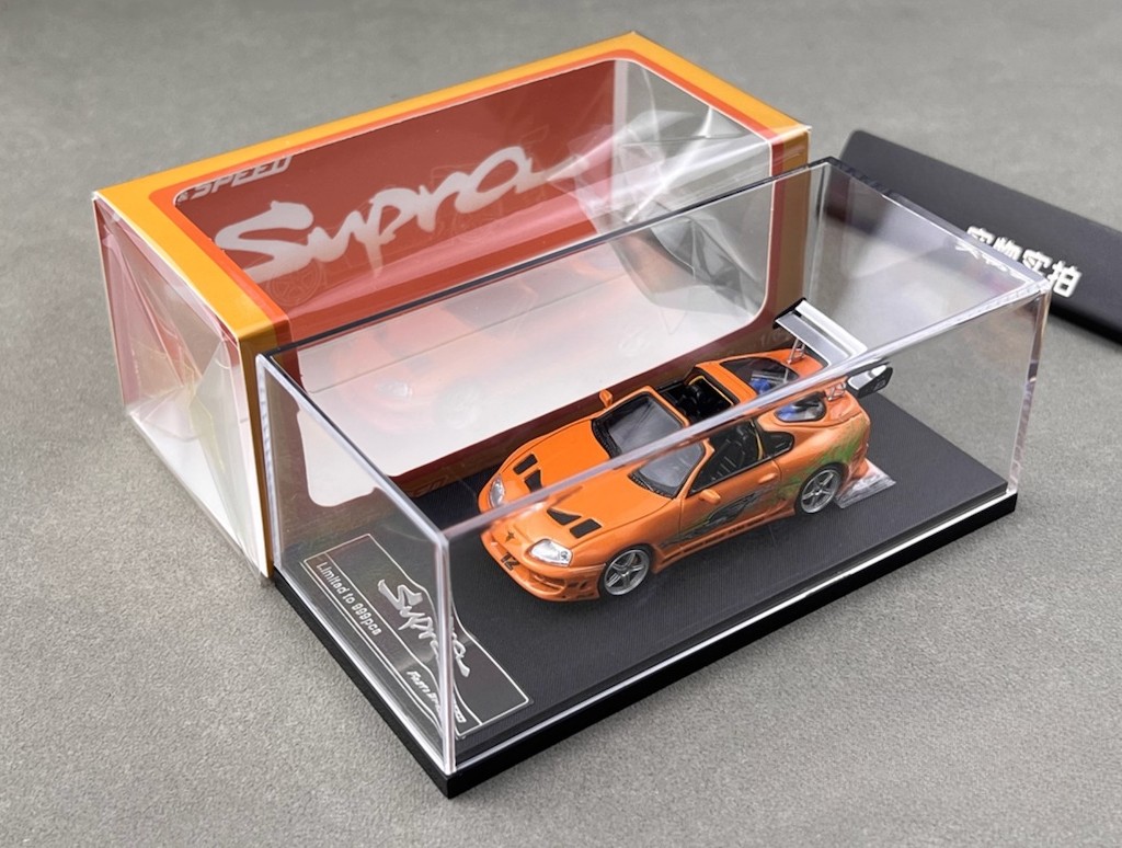 AL FS 1:64 Orange Supra A80 Convertible Sports Model Diecast Collect Car 