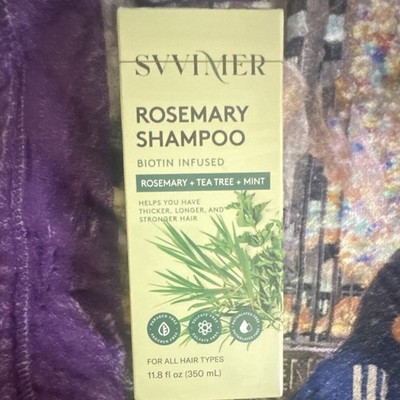 SVVIMER Rosemary Shampoo Biotin+Caffeine Tea Tree Mint Sulfate-Free 11.8 fl oz