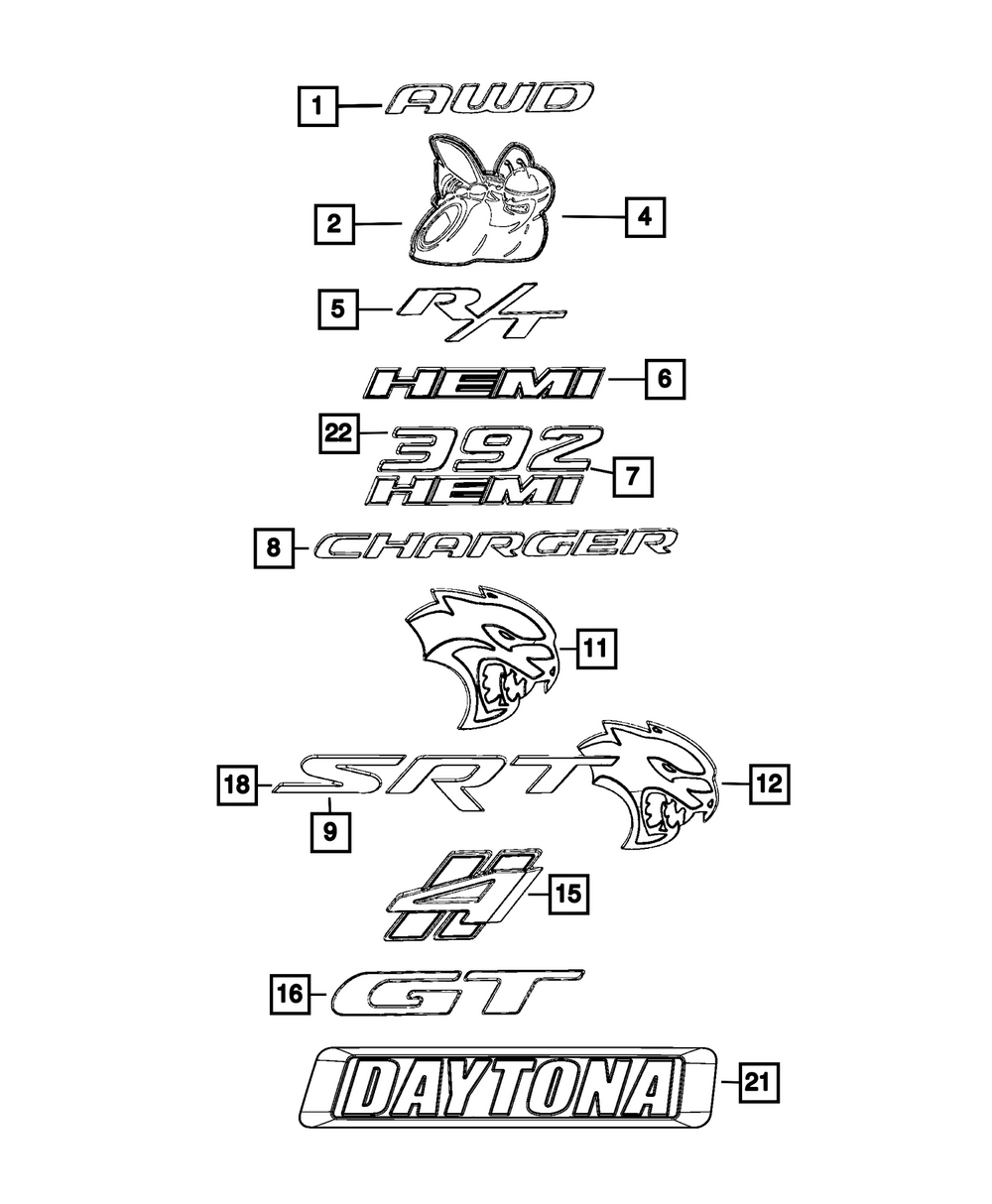 Genuine Mopar Srt Nameplate 68568716AA
