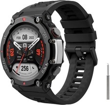 Watch Band Compatible with Amazfit T-Rex 2 Outdoor GPS Smartwatch, Soft Silicone