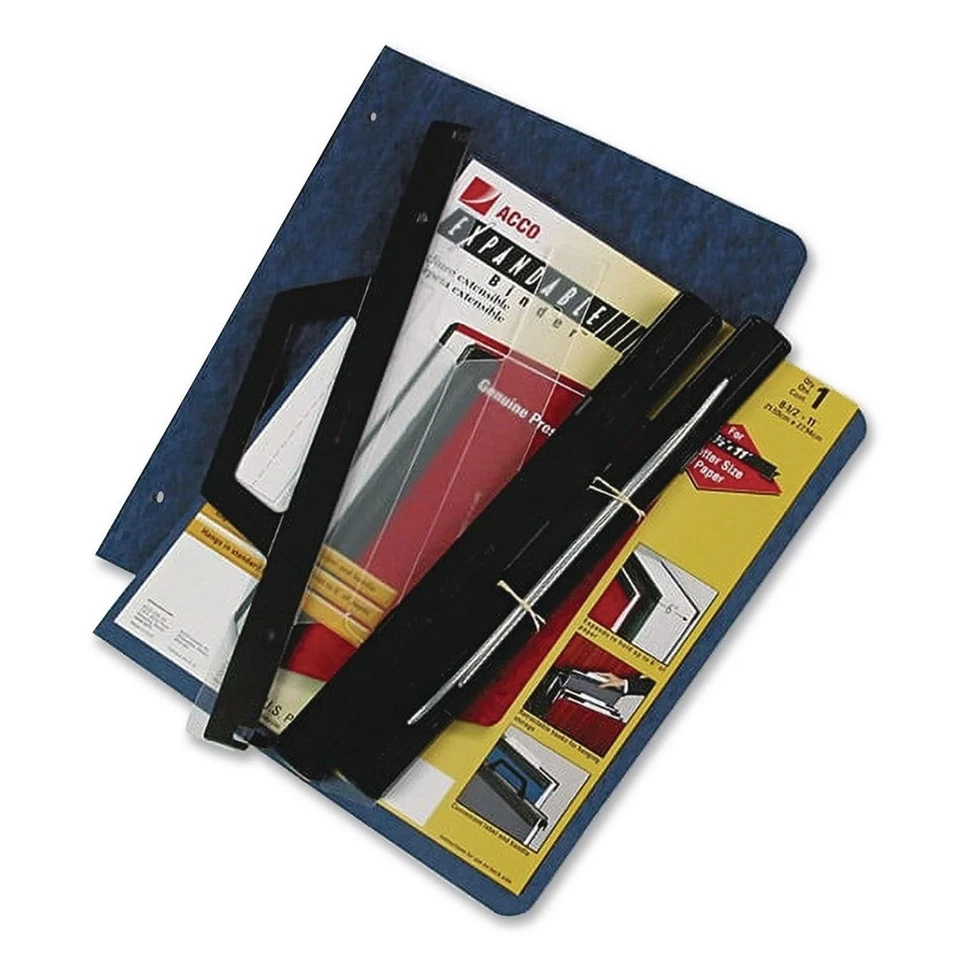 ACCO 55260 11" X 8.5" 6" Tapa 2 Postes Ampliable Colgante Carpeta de Datos - Azul Nuevo Foto 4 de 4