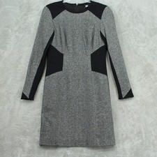 W by Worth Dress Women 2 Wool Blend Colorblock Fitted Office Career Zip Cuffs