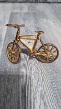 Miniatur Tischuhr Fahrrad Goldfarben   Pacifi...