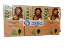 Idole Papaya Exfoliating Soap with Apricot Powder 7 oz .of 3 Pcs Original 