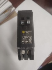 Square D HOMT2020 1-Pole Tandem 20-Amp 120/240V Plug-In Circuit Breaker. New