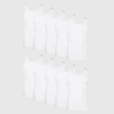 Hanes Men's Tank Top Undershirt 10pk - White M