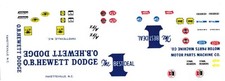 O.B. Hewett 1964-67 Dodge 1/43rd Scale Slot Car Waterslide Decals