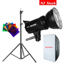 Godox SL-60W Camera Video LED Light Stand 60*90 Bowens Softbox Reflector Hood