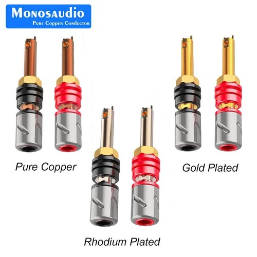 Pure Copper Gold/Rhodium Plated Speaker Binding Post Audio Banana Connector Jack - 第 1/15 張圖片