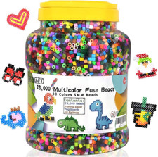 23,000 Pcs Fuse Beads Kit for Kids Crafts, 30 Colors Iron Beads Set with 3 Pegbo