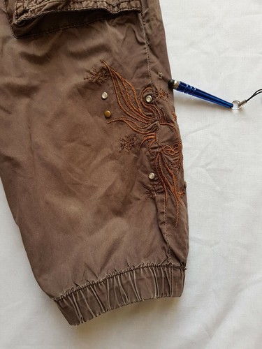 Zara Kids Cargo Brown Quarter Pants Size 5 - 6 - Picture 2 of 6