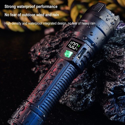 LED Flashlight USB Rechargeable Torch Light High Power Flashlight T9J5 - Picture 14 of 15