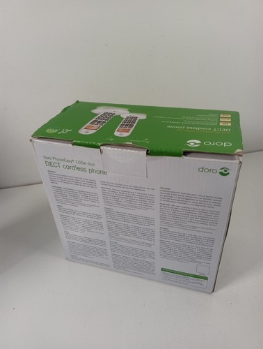 Doro DECT Cordless Telephone Big Button White Twin Pack PHONEEASY 100WD - Zdjęcie 4 z 5