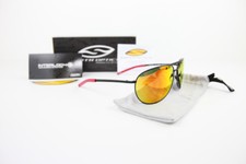 New Smith Optics Serpico Aviator Sunglasses Matte Black Red Mirror SEPCOMMB
