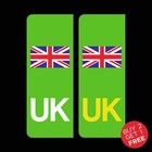 UK Electric EV Green Car Number Plate Sticker Vinyl - UK, EU, Brexit