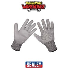 Sealey 9139L Worksafe Anti-Cut PU Gloves (Cut Level C), Large - Pair