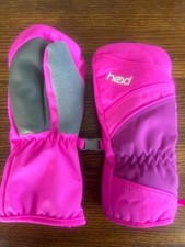 Head Jr DuPont Sorona Ski Mittens Small Age 5-6 Years Pink/Purple