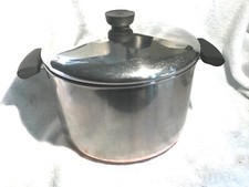 Revere Ware sprzed 1968 r. 6-kwarty miedziany garnek magazynowy z pokrywką