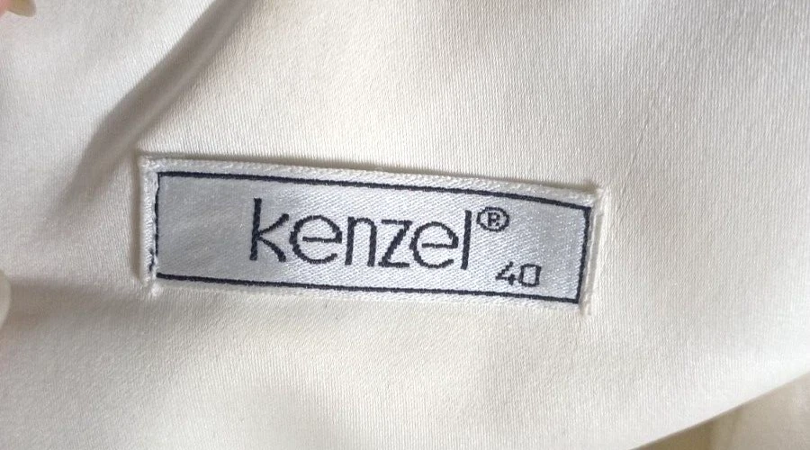 Vestido de novia corto marfil para mujer cristal satinado cuentas perlas un hombro S 14 Foto 4 de 4