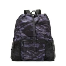 Victoria's Secret  Backpack Shoulderbag Cinch-Top Black purple Zebra