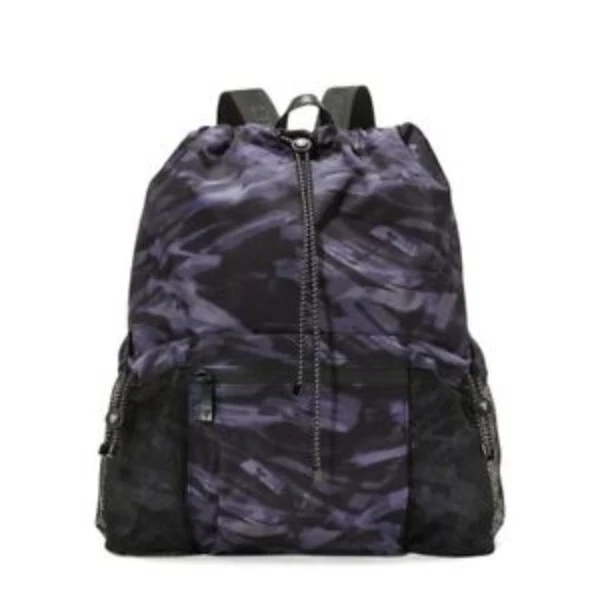 Victoria's Secret Mochila Bolso de Hombro Cinch-Top Negro Púrpura Cebra