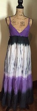 Miss Me Boho Dress Sz S Purple/Blue Tie-dye Ombré Full Length Maxi